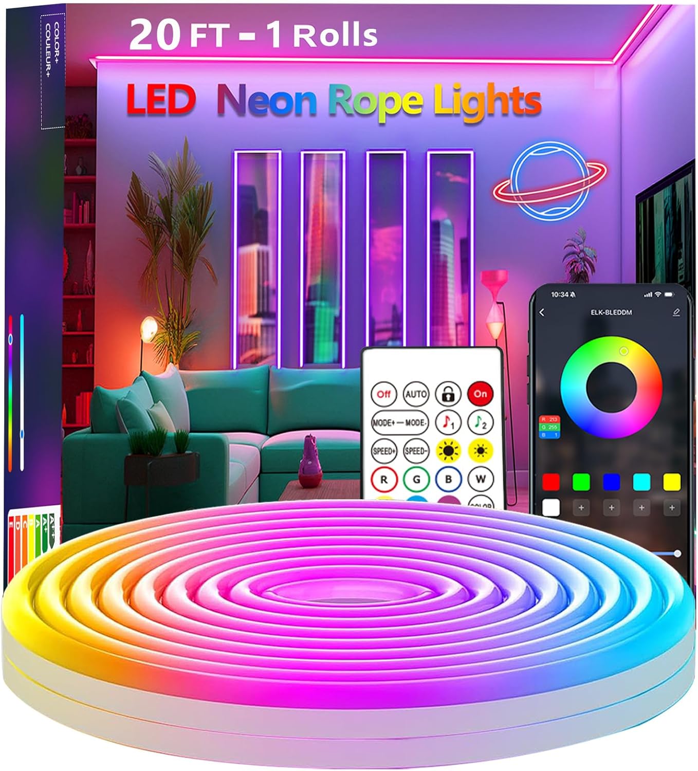 Neon Rope Lights,Flexible Led  - огляд і ціна Outdoor Power Strip Weatherproof