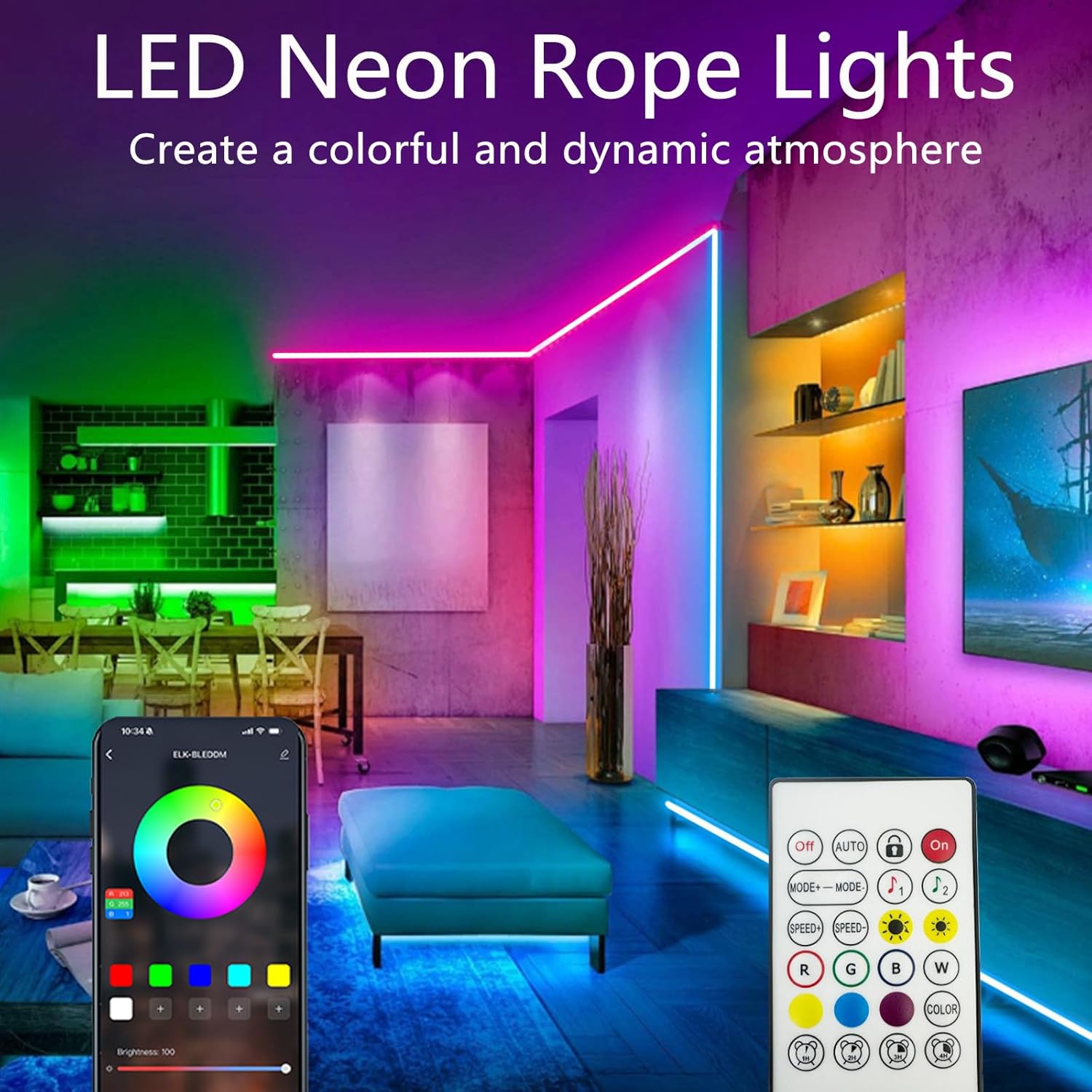 Neon Rope Lights,Flexible Led  - огляд і ціна Outdoor Power Strip Weatherproof