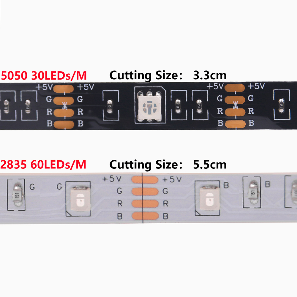 DC 5V 5050 RGB Strip LED Light - огляд і ціна Outdoor Power Strip Weatherproof